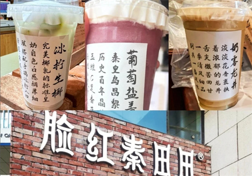 脸红秦田田奶茶